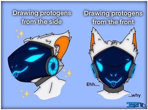 I then realized the credit is in the picture itself so I changed the comment. . Protogen meme
